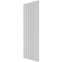 Azur Ilios Duplex 1800mm x 600mm 6178BTU White Vertical Designer Radiator (693YR)