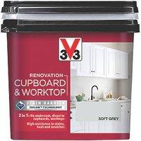 V33 750ml Soft Grey Satin Kitchen Cupboard Paint (694FW)