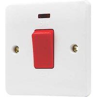 Vimark Pro 50A 1-Gang DP Cooker Switch White with Neon (694PV)
