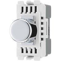 British General Nexus Grid 2-Way LED Grid Dimmer Switch Polished Chrome with Colour-Matched Inserts (695PY)