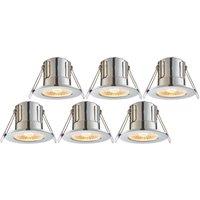 Saxby CosmosEco V3 Fixed Fire Rated LED Recessed Downlights Chrome 6W 500lm 6 Pack (695RE)