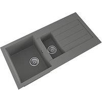 ETAL Comite 1.5 Bowl Composite Kitchen Sink Grey Reversible 1000mm x 500mm (695RG)