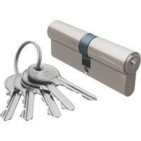 Smith & Locke Fire Rated 1 Star Double Double Cylinder Lock 40-45 (85mm) Satin Nickel (695TE)