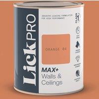 LickPro Max+ 1Ltr Orange 04 Matt Emulsion Paint (695TM)