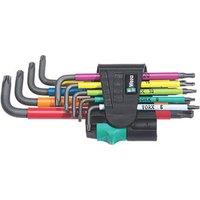 Wera L-Keys Metric & TX Multicolour Bore-Hole Key Set 9 Pieces (696FP)