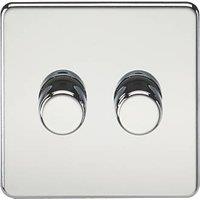 Knightsbridge 2-Gang 2-Way LED Intelligent Dimmer Switch Polished Chrome (696PY)