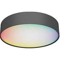 Calex RGB & White LED Smart Fabric Ceiling Light Black 16W 750lm (696RT)