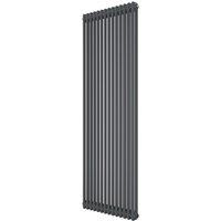 Azur 1800mm x 650mm 6312BTU Anthracite Vertical 2 Column Radiator (696YR)