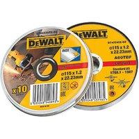 DeWalt DT42335TZ-QZ Metal Cutting Discs 115mm (4 1/2") x 22.2mm 10 Pack (6970P)