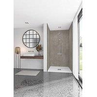 Splashwall Gold Stone Bathroom Wall Panel Gloss Grey 2420mm x 600mm x 10mm (697KU)