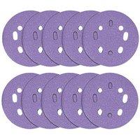 Trend AB/125/120A 120 Grit 8-Hole Punched Multi-Material Sanding Discs 125mm 10 Pack (697PV)