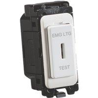 Knightsbridge Curved Edge 20AX Grid DP Key Switch White (697YA)