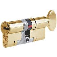 Yale Fire Rated 3 Star Thumbturn Platinum Euro Profile Cylinder 40-40 (80mm) Brass (6986T)