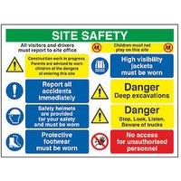 Essentials "All Visitors & Drivers" Sign 600mm x 800mm (6988T)