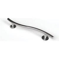 Nymas Curved Household Luxury Grab Rail Polished Stainless Steel 620mm (698JM)