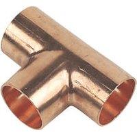 Flomasta Copper End Feed Equal Tees 22mm 10 Pack (69906)