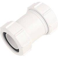 McAlpine S28M Compression Straight Connector White 32mm x 32mm (69934)