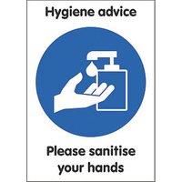 Essentials "Please Sanitise Your Hands" Hygiene Signs 297mm x 210mm 10 Pack (699KK)