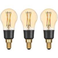 LAP E14 Mini Globe LED Virtual Filament Smart Light Bulb 4.2W 470lm 3 Pack (701FM)