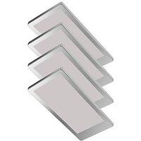 Sensio Neo TrioTone Rectangular LED Under Cabinet Lights Steel 19.2W 240 - 280lm 4 Pack (701PE)