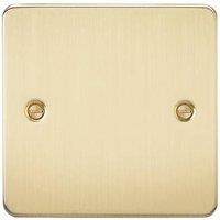 Knightsbridge 1-Gang Blanking Plate Brushed Brass (701TY)