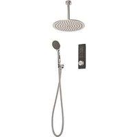 Triton H2ome HP/Combi Ceiling & Rear Fed Dual Outlet Chrome/Black Thermostatic Digital Shower (702CF)