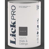 LickPro 5Ltr Black 02 Vinyl Matt Emulsion Paint (702TM)