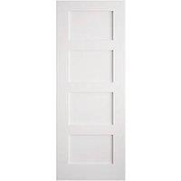 Primed White Wooden 4-Panel Shaker Internal Door 2040mm x 626mm (703FA)
