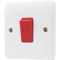 Vimark Pro 50A 1-Gang DP Cooker Switch White (704PV)
