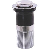 Top-Fix Unslotted Push Button Basin Waste Chrome 60mm (704VN)
