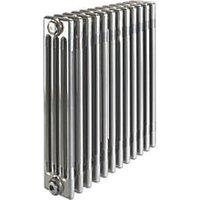Acova 600mm x 628mm 3540BTU Raw Metal Horizontal 4 Column Radiator (7054P)