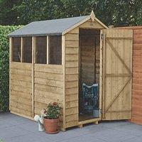 Forest 4' x 6' (Nominal) Apex Overlap Timber Shed with Base (705JR)