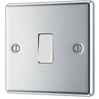 LAP 20A 16AX 1-Gang 2-Way Light Switch Polished Chrome with White Inserts (705PN)