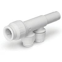 JG Speedfit PEM582215BWP Plastic Push-Fit Reducing 2 Port Plumbing Manifold 22mm x 15mm (705TA)