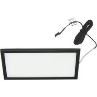 VEW Slim Rectangular LED Cabinet Lights Black 6W 300lm 3 Pack (705TW)