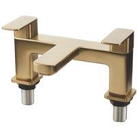 ETAL Lanza Deck Mounted Bath Filler Tap Brushed Brass (705YU)
