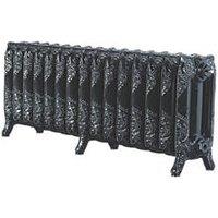 Arroll 470mm x 1234mm 4606BTU Black / Silver Cast Iron 3 Column Radiator (7060P)