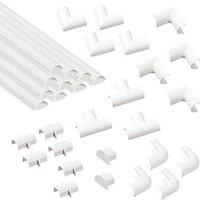 D-Line Plastic White Micro+ Self-Adhesive Trunking & Accessory Set 34 Pieces (706FG)