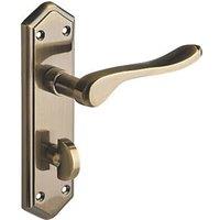 Designer Levers Bewdley Fire Rated WC Lever Bathroom Door Handle Pair Antique Brass (706KK)