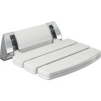 ETAL Wall Mounted Fold Down Shower Seat White/Chrome (706RL)