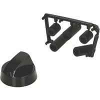 Electruepart KNB2204 Universal Multifit Cooker Control Knob - Black (706YV)