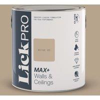 LickPro Max+ 2.5Ltr Beige 02 Matt Emulsion Paint (707TM)
