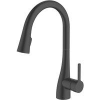 Swirl Oxford Pull-Out Spray Mixer Kitchen Tap Black (707YT)