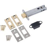 Smith & Locke Electro Brass/Satin Chrome Tubular WC Dead Bolt 101mm Case - 80mm Backset (7083K)