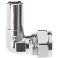 Drayton Chrome-Plated Brass Compression Reducing 90 TRV Adaptor Elbow 15mm x 10mm (7087R)