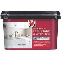 V33 2Ltr Soft Grey Satin Kitchen Cupboard Paint (708FW)