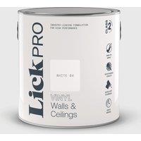 LickPro 2.5Ltr White 04 Vinyl Matt Emulsion Paint (708TM)