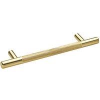 Elite Knobs & Handles Kensington Knurled T Bar Handle Brushed Brass 180mm (709KK)