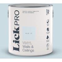 LickPro 2.5Ltr Blue 15 Vinyl Matt Emulsion Paint (709TM)