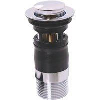Top-Fix Slotted Push Button Basin Waste Chrome 60mm (709VN)